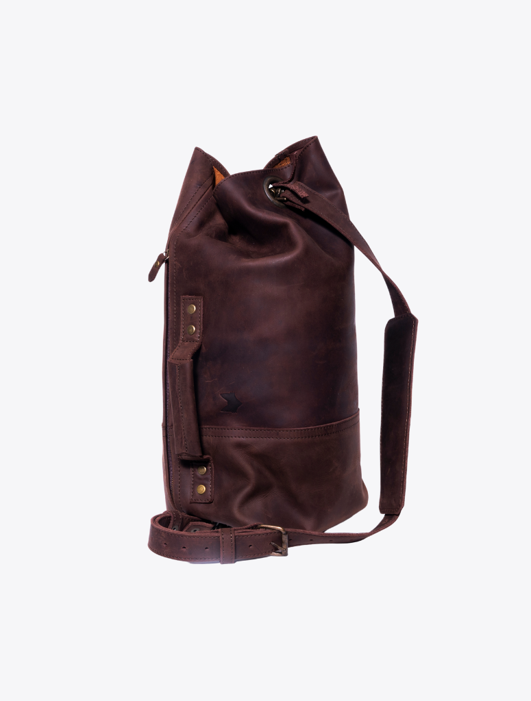 Calibre leather crossbody bag