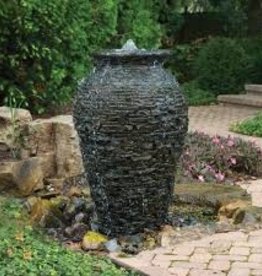 Medium Stacked Slate Urn Landscape Fountain Kit