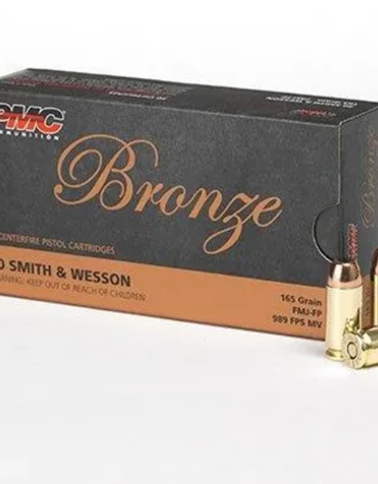 PMC Ammunition PMC Bronze Handgun Ammunition .40 S&W 165Gr FMJ  (50 Rounds)