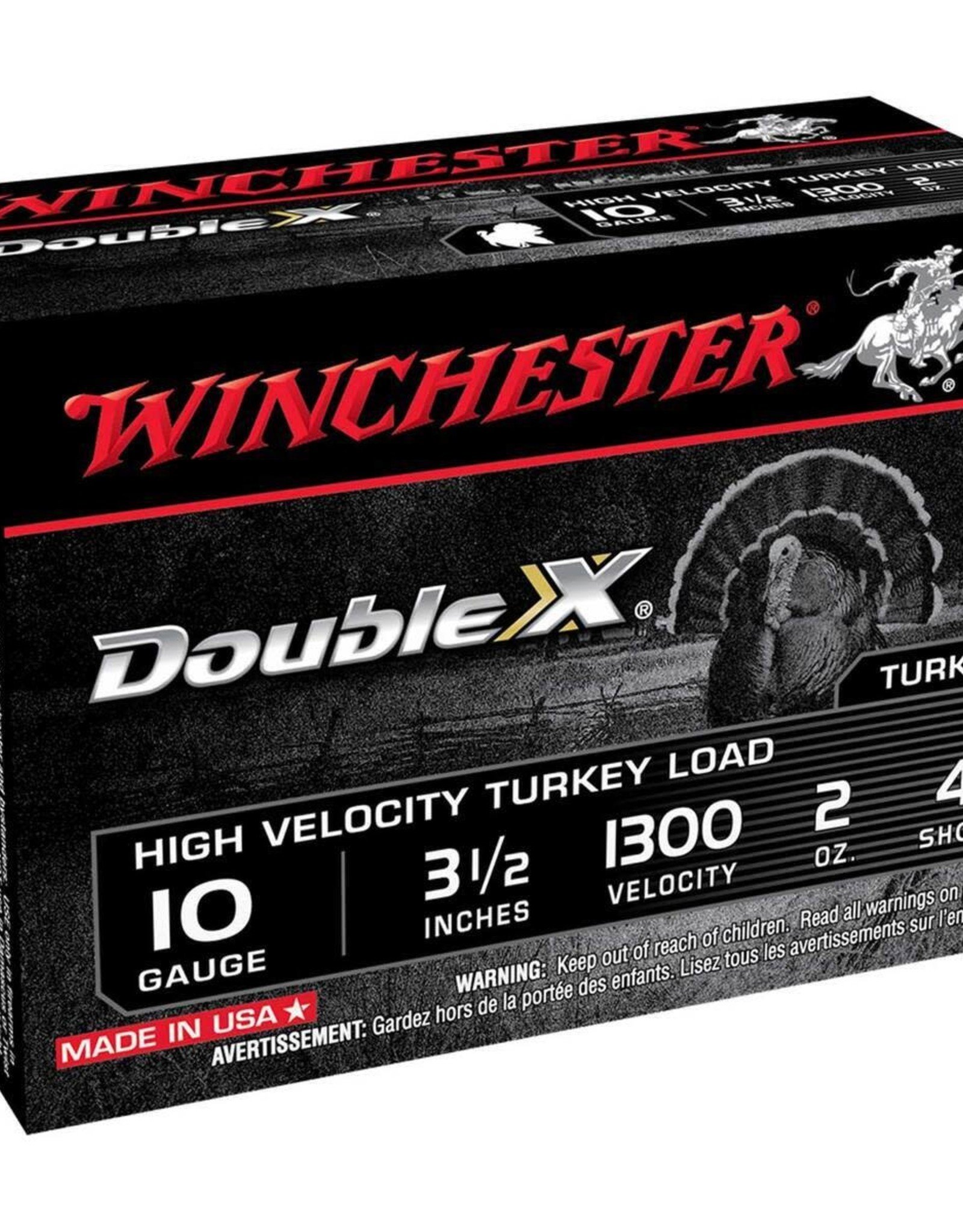 Winchester Winchester Double X Turkey Load 10 Gauge  3 1/2 Max  2oz   #4   (10 rounds)