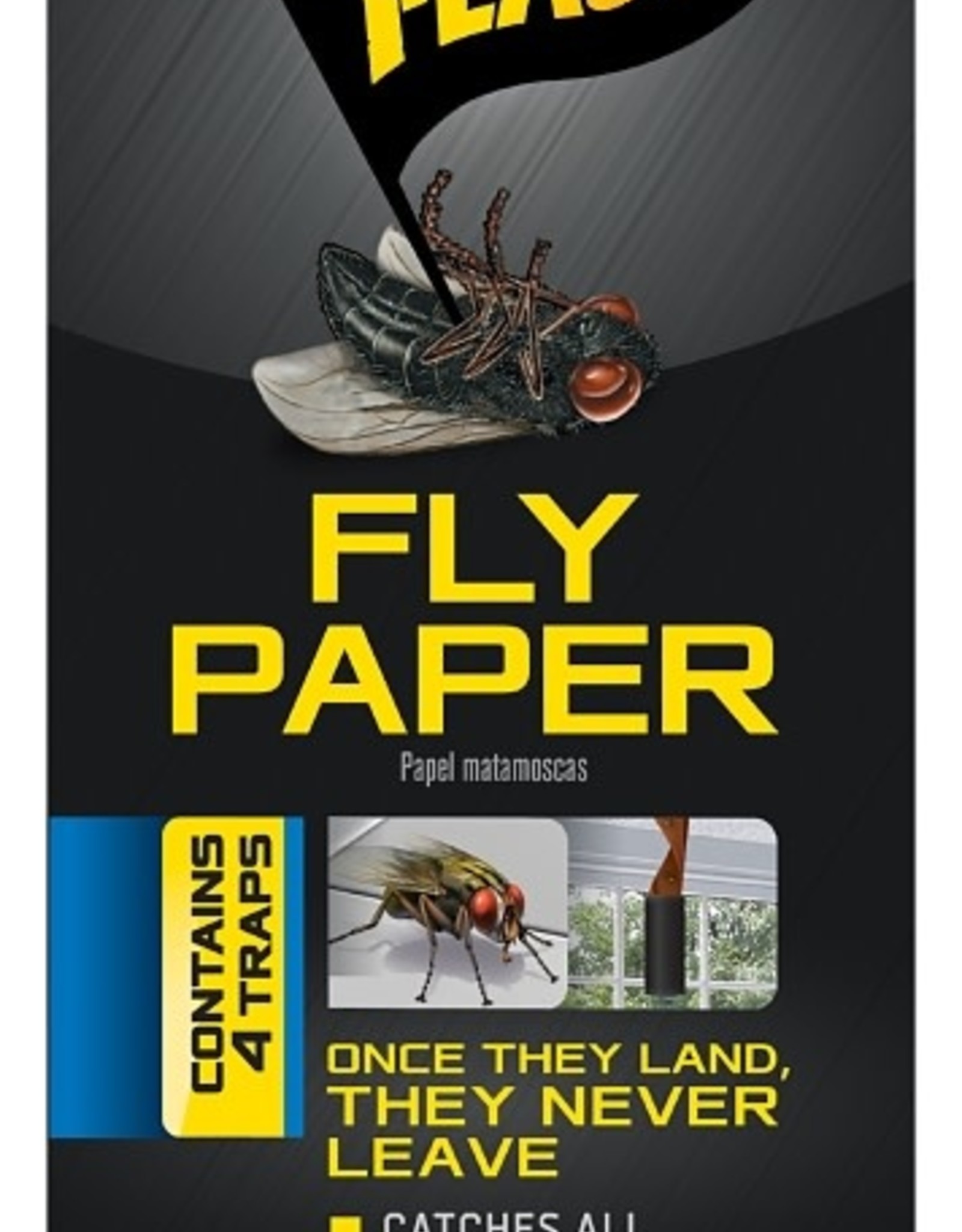 Black Flag Fly Paper, Insect Trap, Catches All Flying Insects 4 Traps