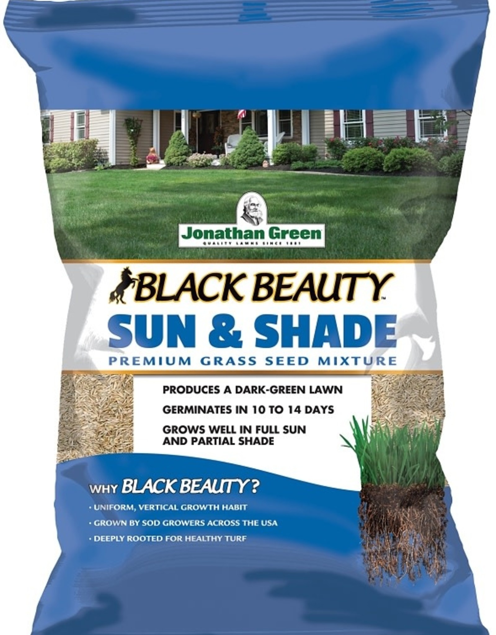 Jonathan Green Jonathan Green Black Beauty Sun & Shade Grass Seed Mix 50# Bag