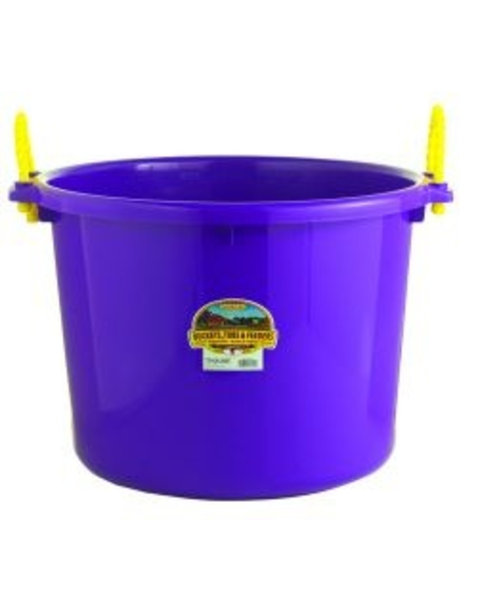 70-qt Plastic Muck Bucket with Rope Handles in Lime Green - Buckets & Tubs, Miller Mfg Co