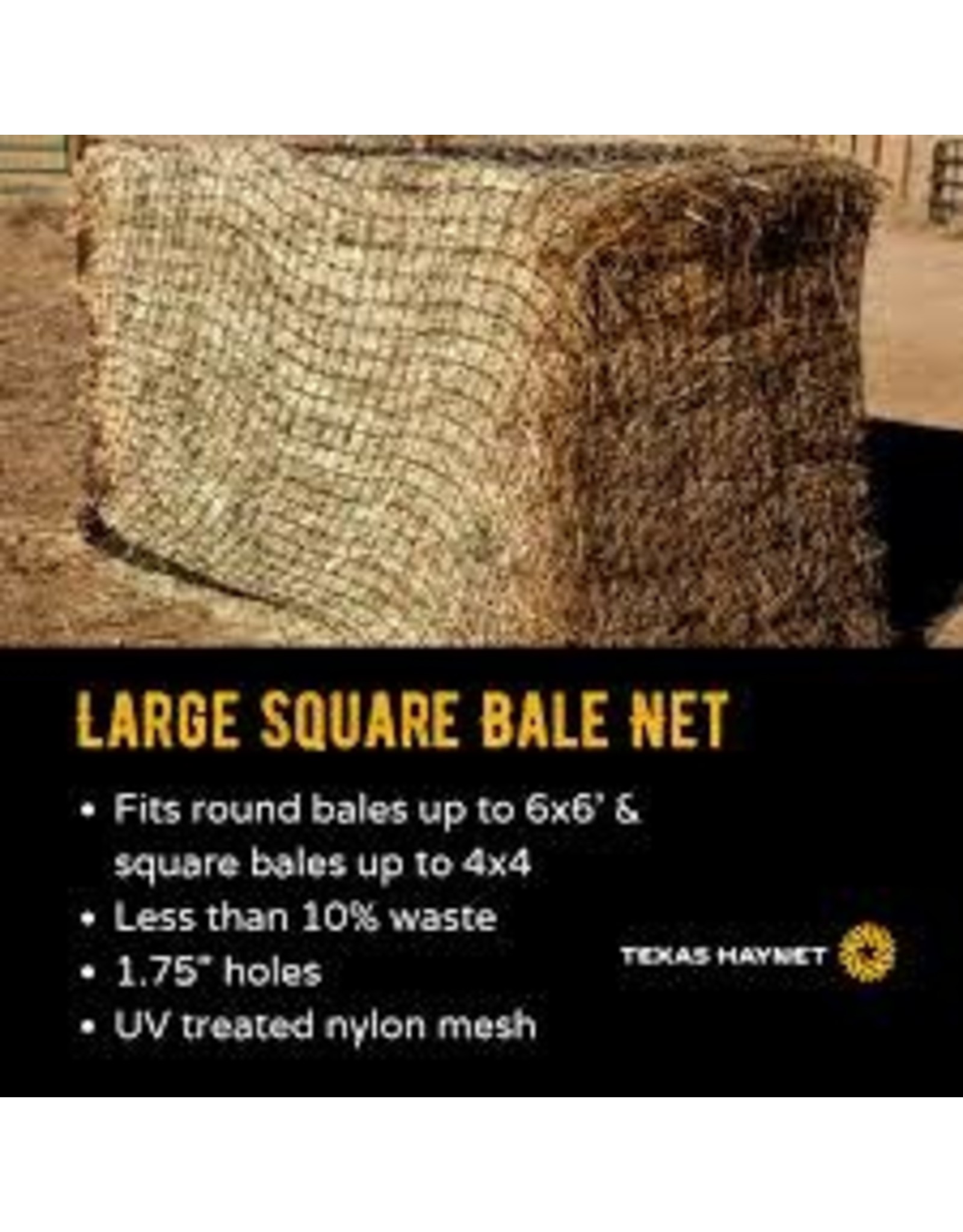 Texas Hay Bale Net Square Nylon Mesh