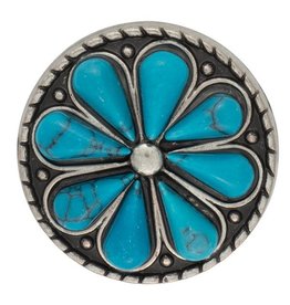 Turquoise Flower Concho Pair