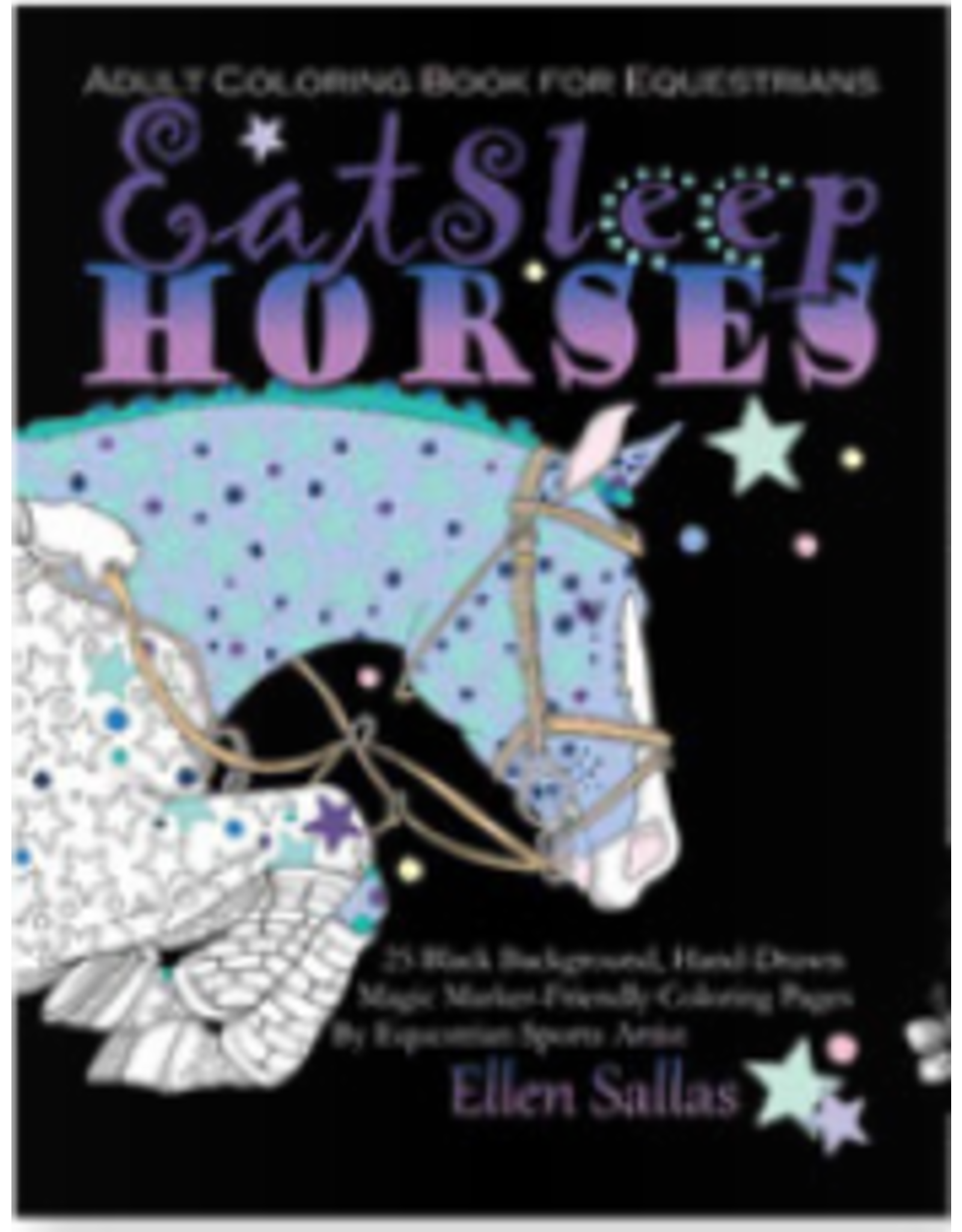 Coloring Book Eat Sleep Horses