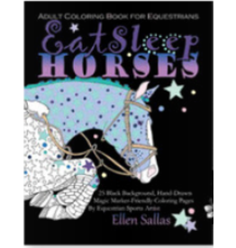 Coloring Book Eat Sleep Horses
