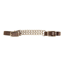 Leather Curb Dbl Chain 5/8" #626