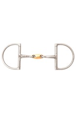 JP Korsteel Bit Stainless Steel Copper Link Dee Ring Snaffle Curve