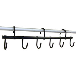 Intrepid International Rack 6 Hook Swivel Black