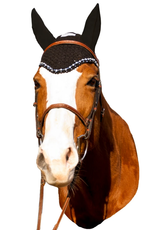 Equine Couture Fly Bonnet with  Crystals