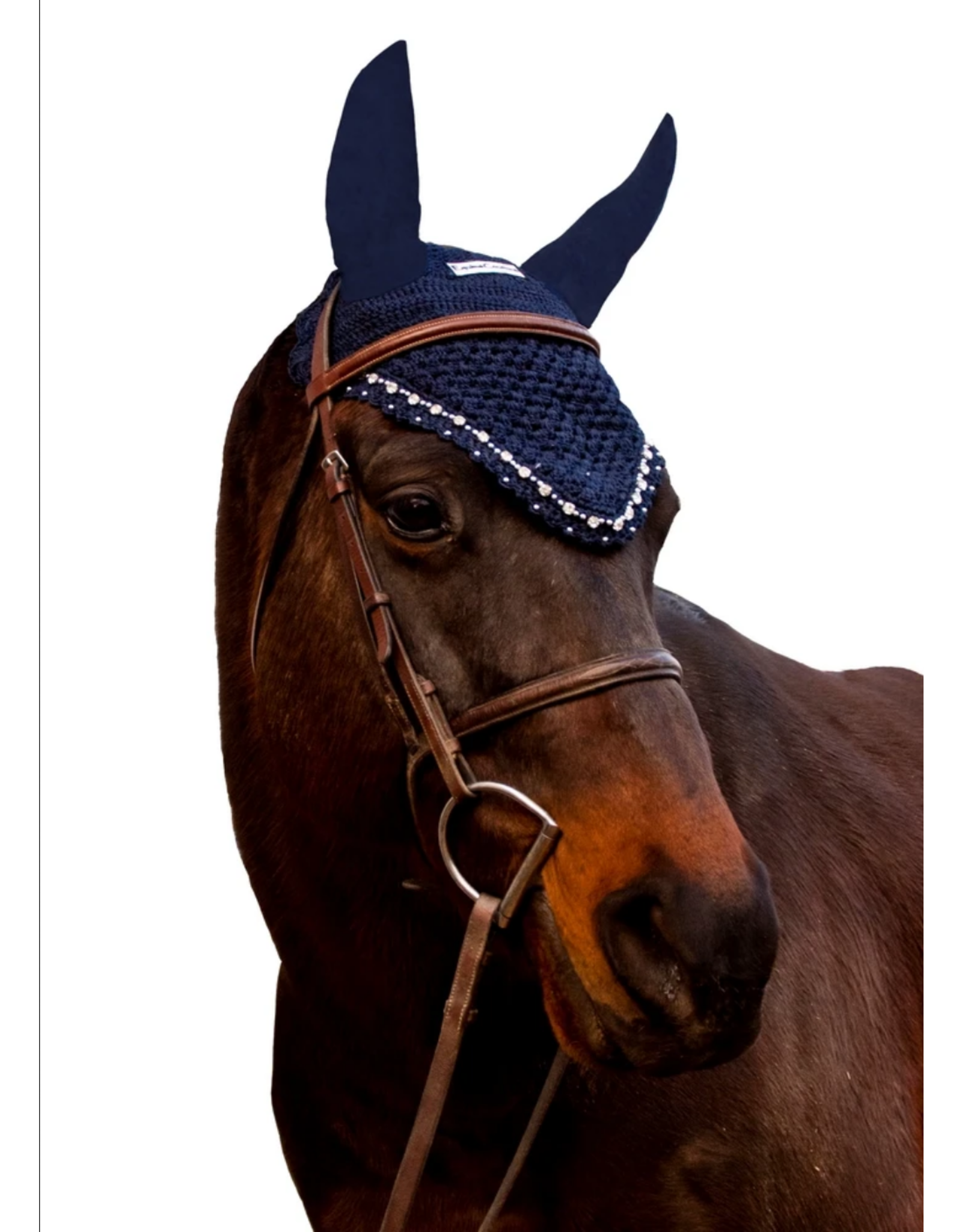 Equine Couture Fly Bonnet with  Crystals