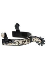 Kelly Silver Star Spur Black Steel with Floral Silver Design
