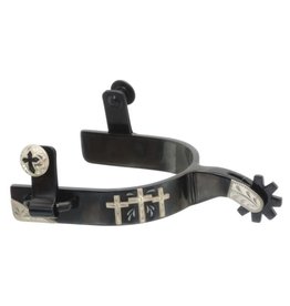 Kelly Silver Star Spur with 3 Cross Design