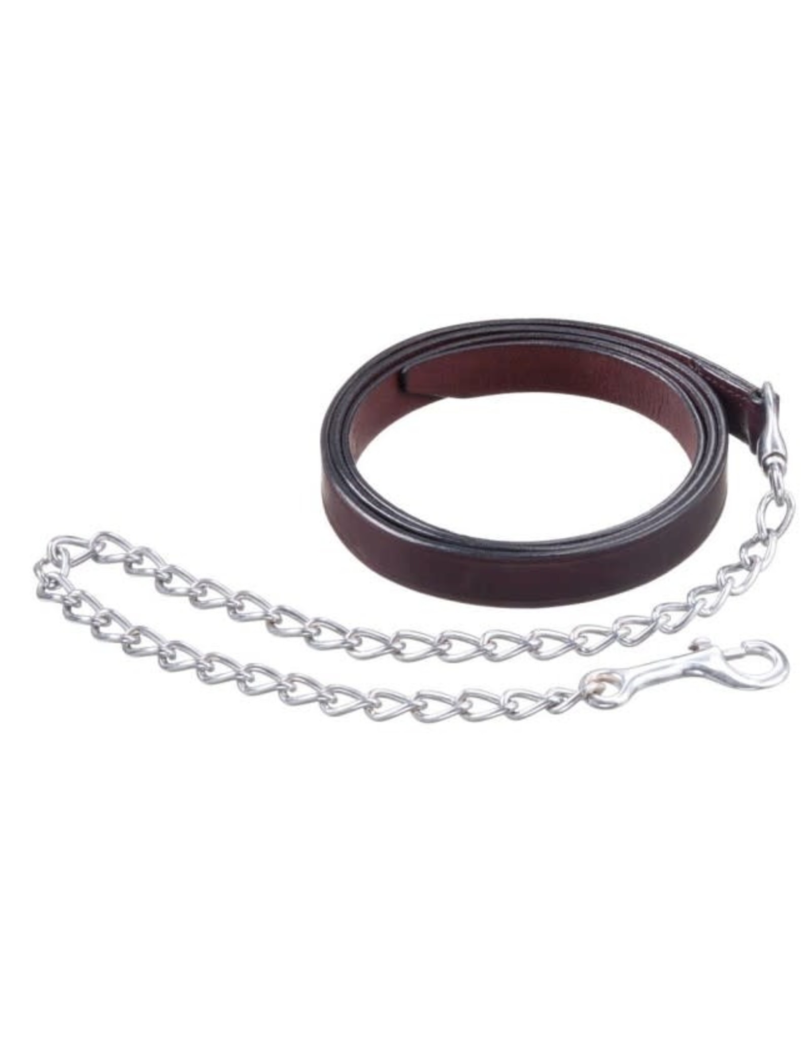 Royal King Leather Lead with Chain Dark Oil 1" Nickel