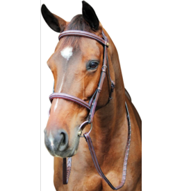 Pro Fancy Raised Comfort Padded Bridle With Reins