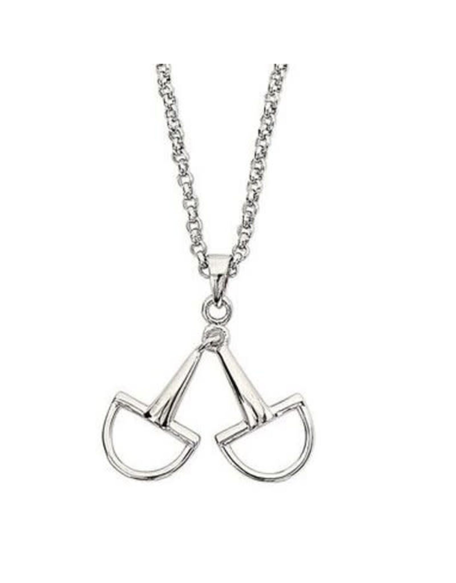 sterling silver horse bit necklace