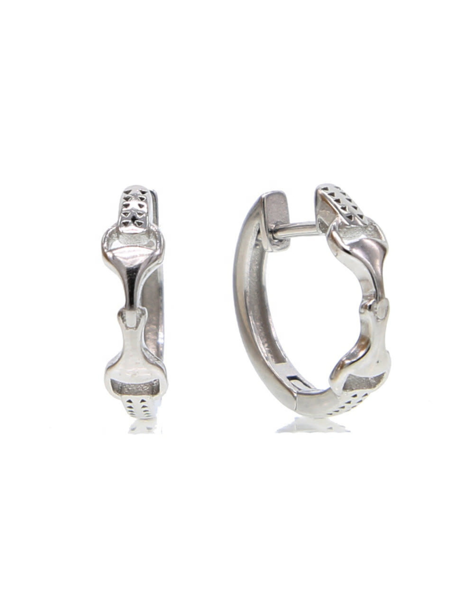 Earrings  Sterling Silver Snaffle Bit Hoop