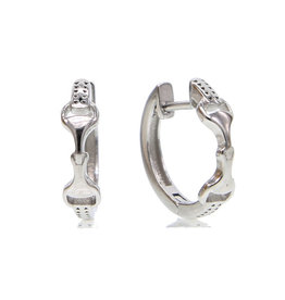 Earrings  Sterling Silver Snaffle Bit Hoop
