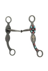 Metalab Southwest Collection Dark Grey Steel Cross Snaffle Bit