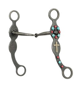 Metalab Southwest Collection Dark Grey Steel Cross Snaffle Bit