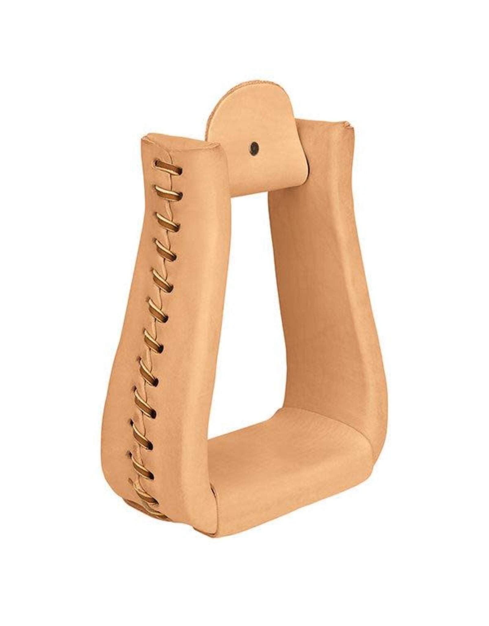 Weaver Stirrups Western Natural Leather Covered Roper Oiled