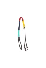 Reins Rubber Rainbow with Buckles Multi 5/8"X54"