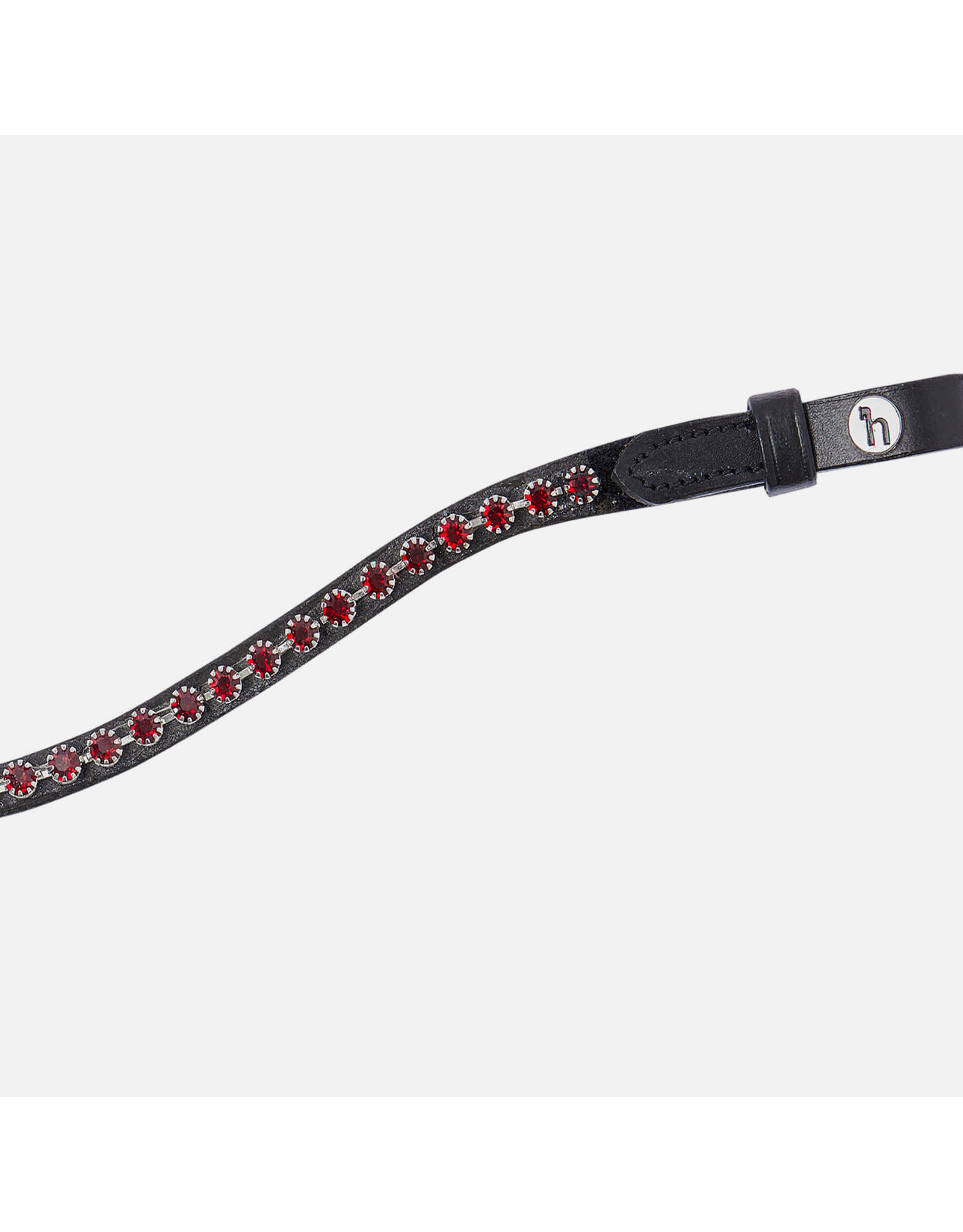 Horze Noir Browband with Crystals Full