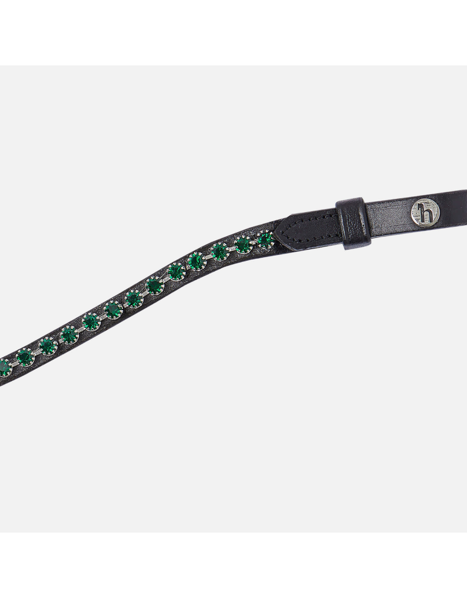 Horze Noir Browband with Crystals Full
