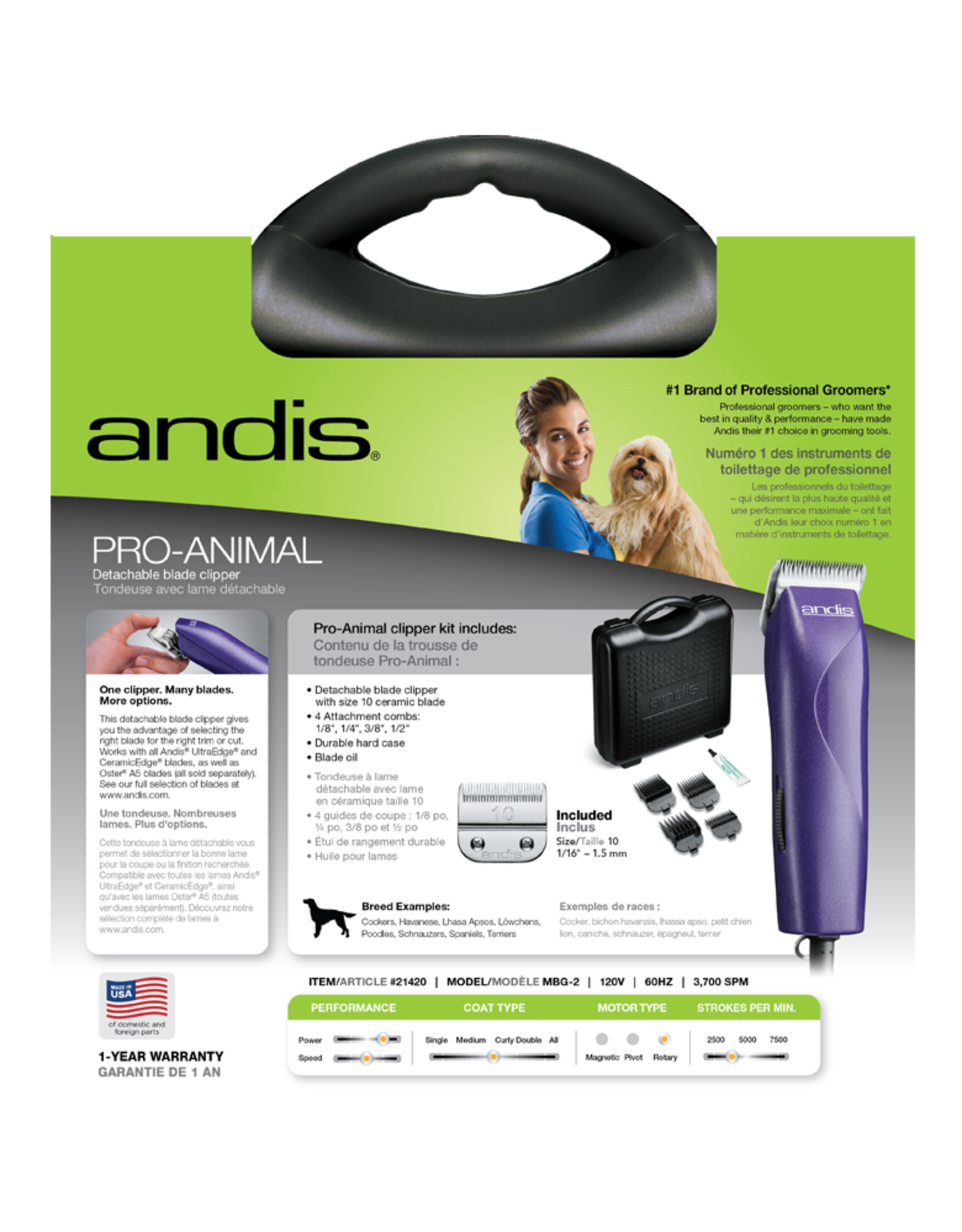 Andis Clipper MBG2 Pro Animal Kit