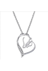 AWST International Necklace Mare & Foal Heart