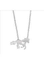 AWST International Necklace Pony with Heart with Horse Head Gift Box
