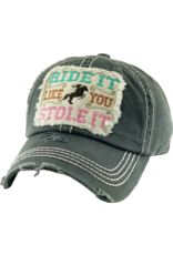 AWST International Hat Ride it Like You Stole It  Black