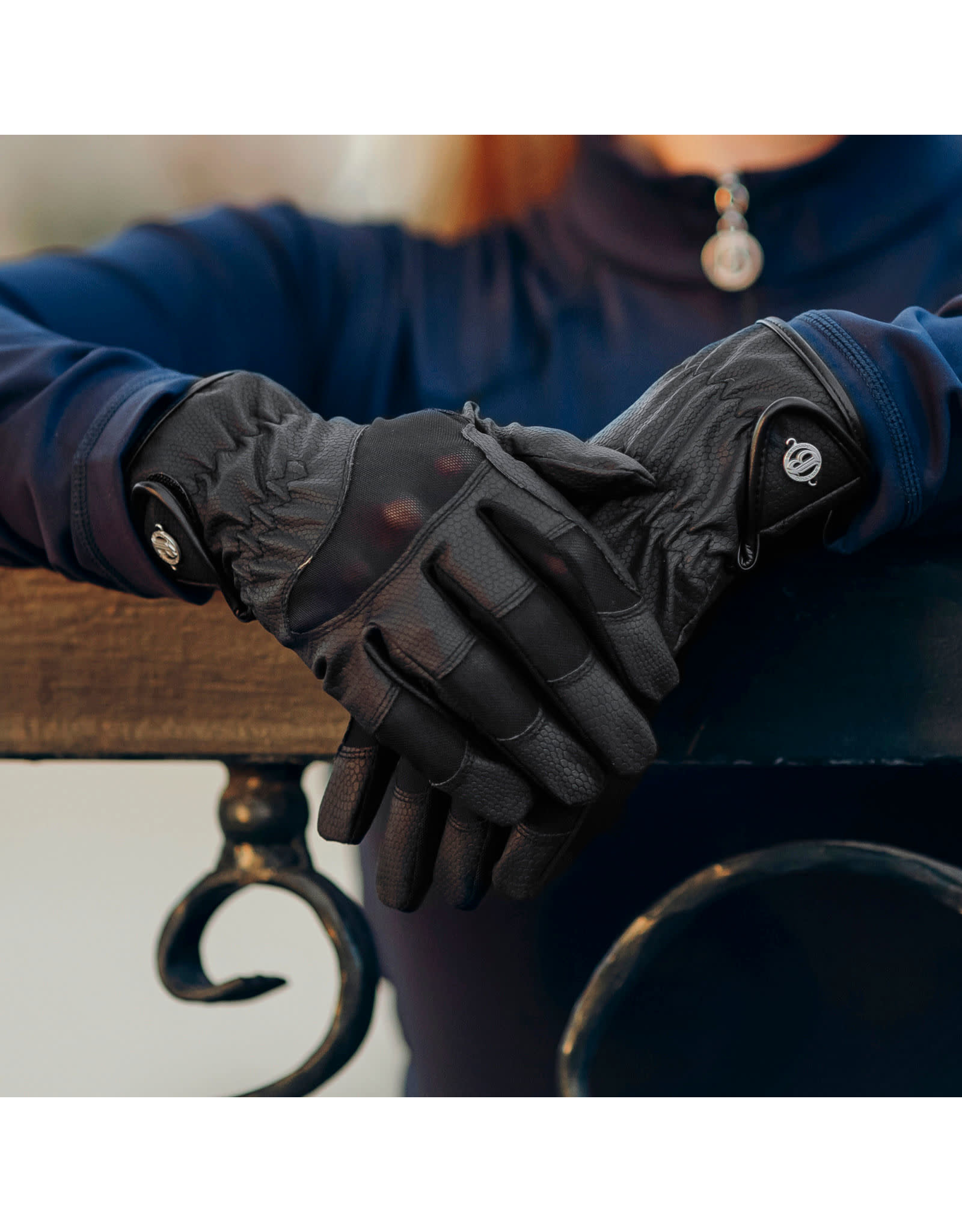 B Vertigo Flex Mesh Riding Gloves Black