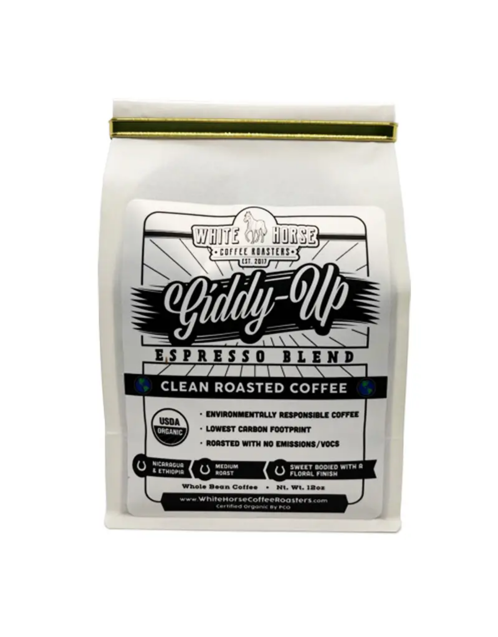 Giddy-Up Espresso Blend Whole Bean Coffee 12oz. Bag