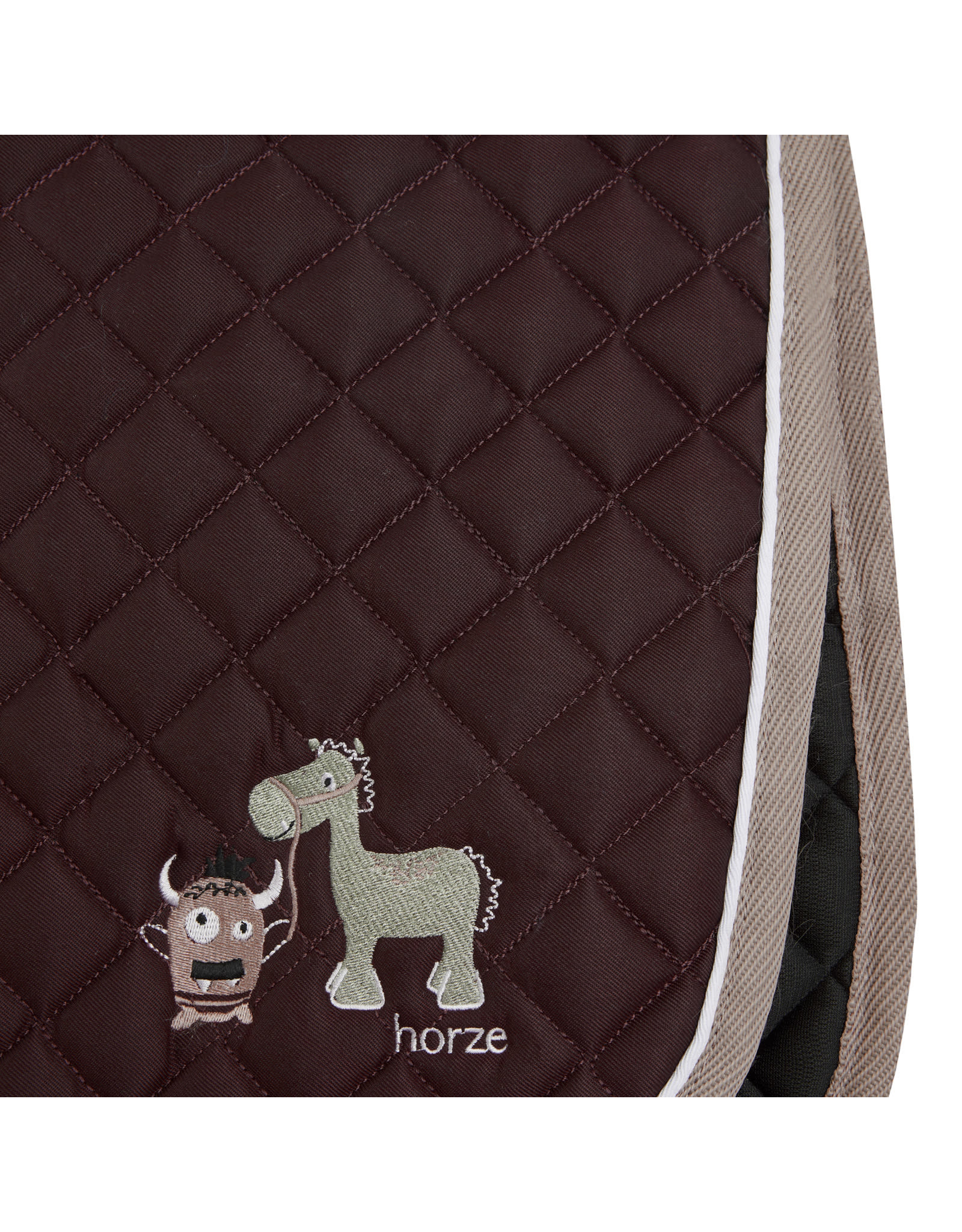 Horze Monster Pony Saddle Pad with Embroidery Fig Purple