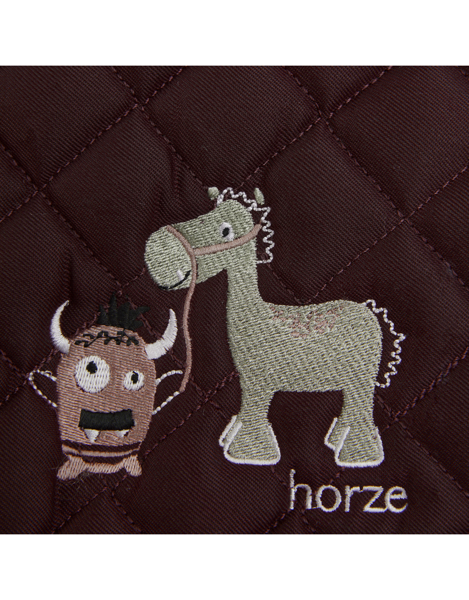 Horze Monster Pony Saddle Pad with Embroidery Fig Purple