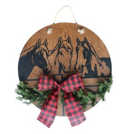 Holiday Horse Trio Door Hanger