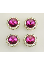 Number Magnets HTP406 with Preciosa Fuschia Stones