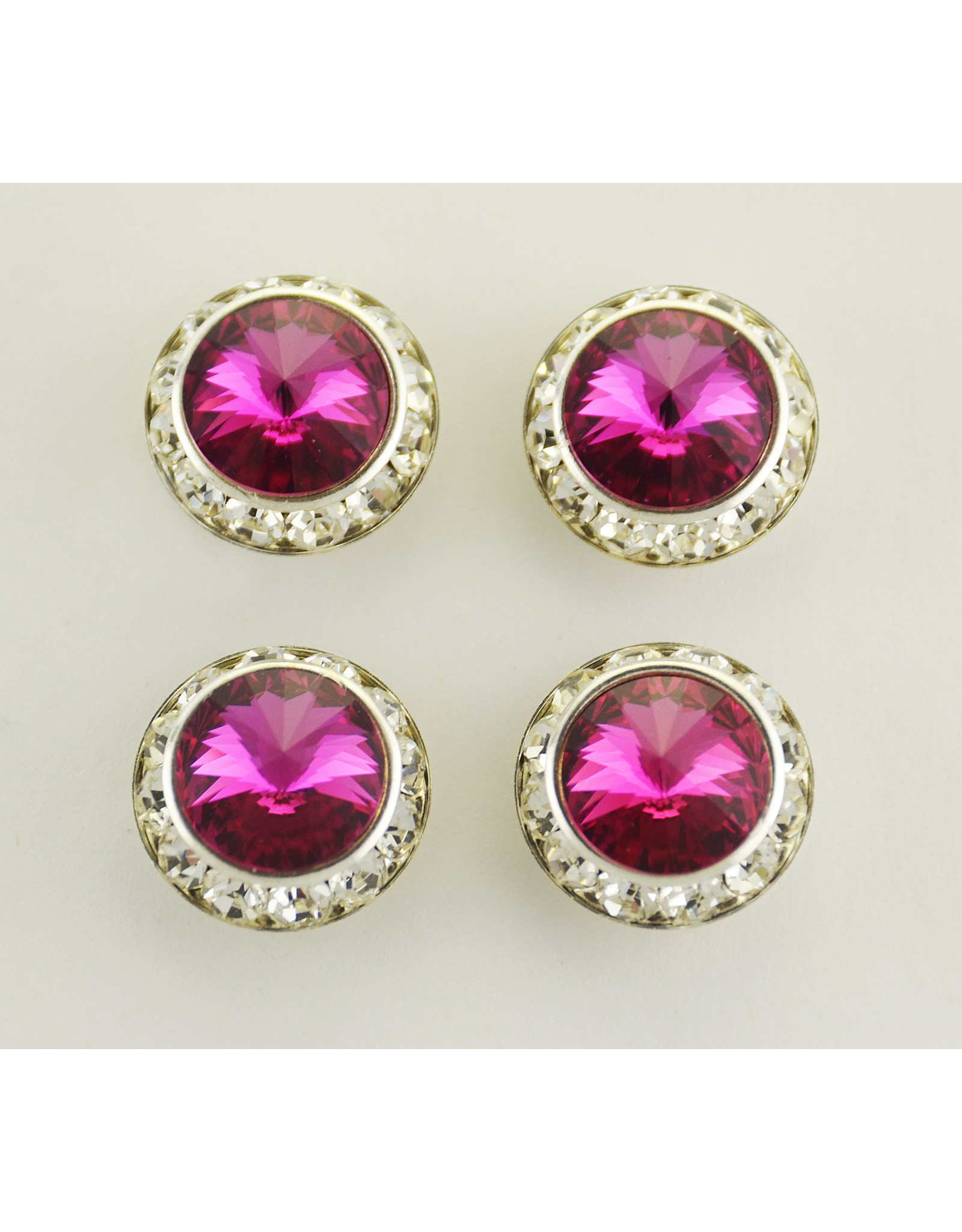 Number Magnets HTP406 with Preciosa Fuschia Stones