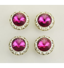 Number Magnets HTP406 with Preciosa Fuschia Stones