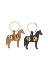 Leather Horse Door Knocker with Brass Bells