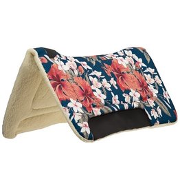 Saddle Pad Contoured Printed Polyester Floral Pony 23"X23"