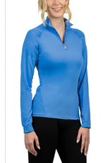 Kastel Periwinkle Long Sleeve Shirred Shoulder