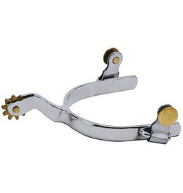 Weaver Spurs Roping Rowel with Plain Band Chrome Ladies'