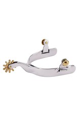 Weaver Spurs with Plain Band 2" Shank Stainless Steel Mens