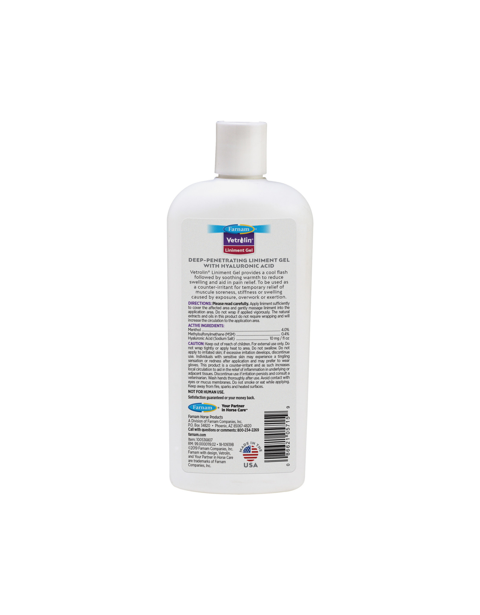 Vetrolin Liniment Gel with Hyaluronic Acid 12 oz