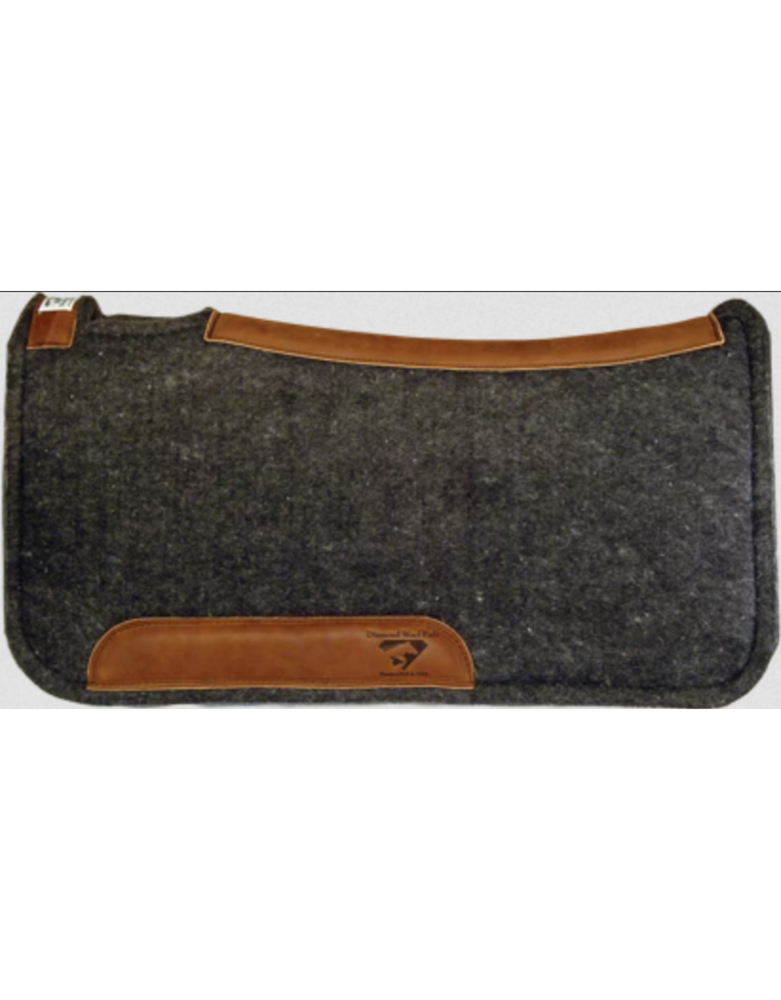 Diamond Wool Contoured Tough Western Pad 3/4" Thick 30X30 Grey Wool Felt