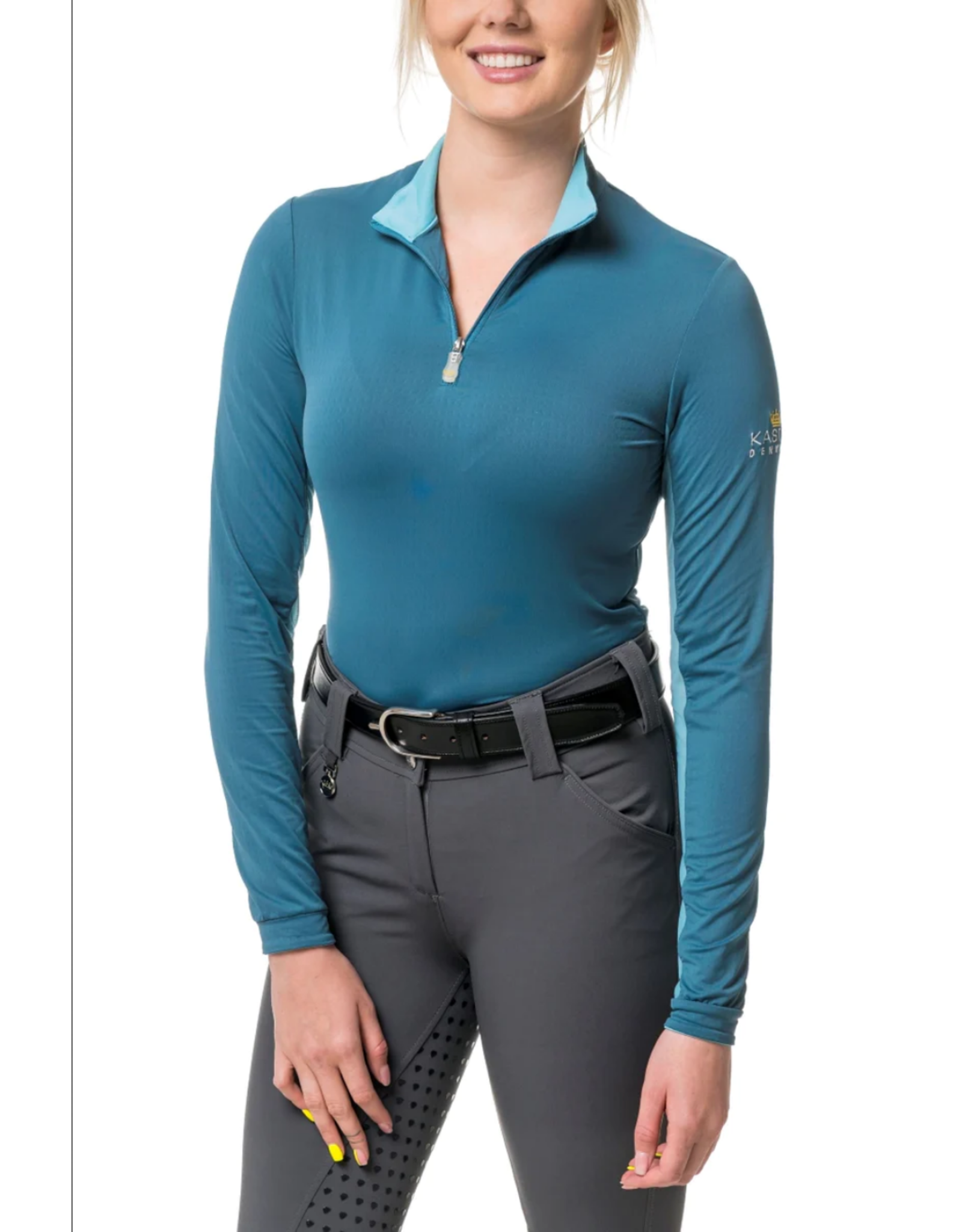 Kastel Sun Shirt Long Sleeve 1/4 Zip Teal/Aqua