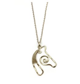 Anju Jewelry Gold Plated Pendant Necklace - Horse